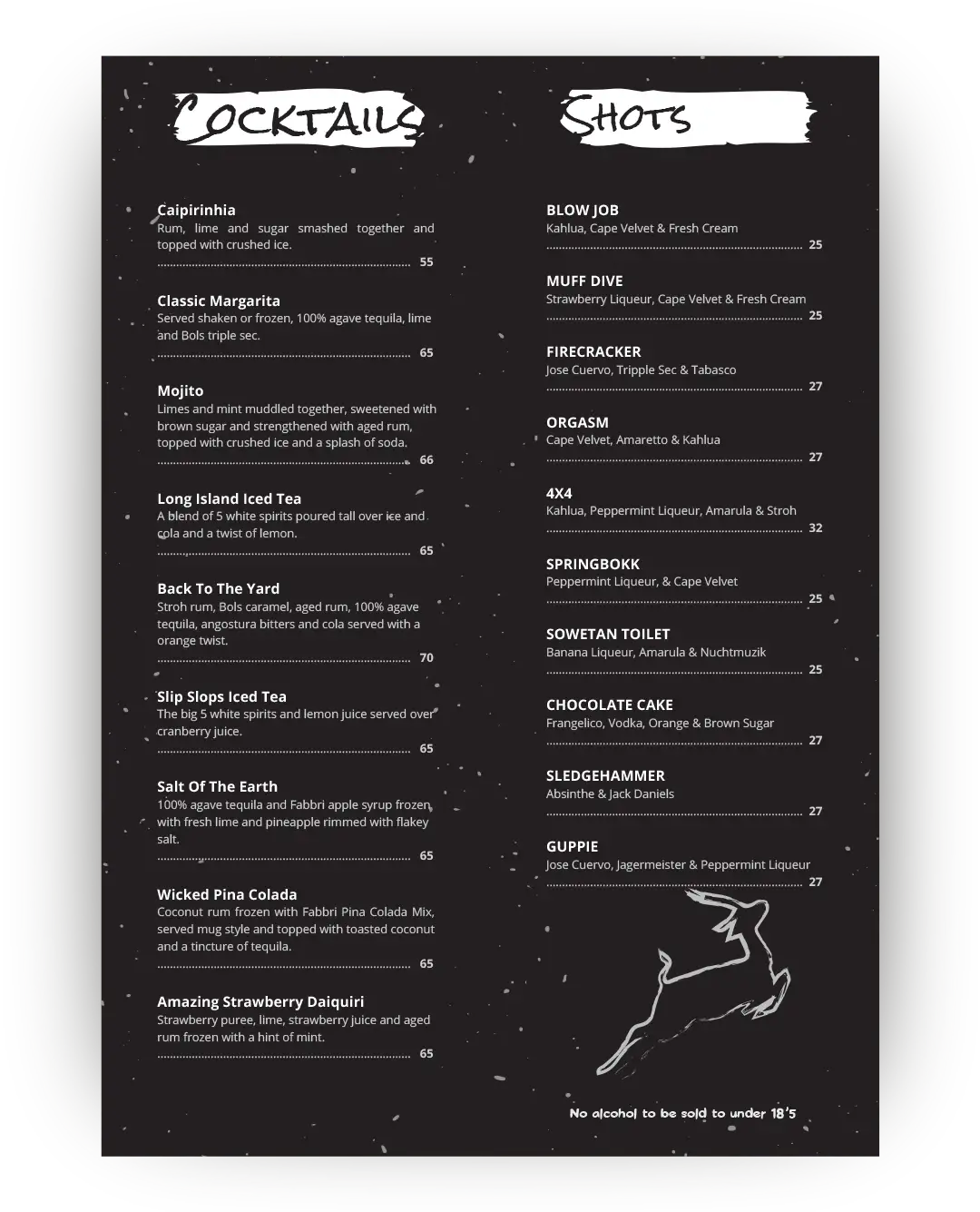 Drinks Menus