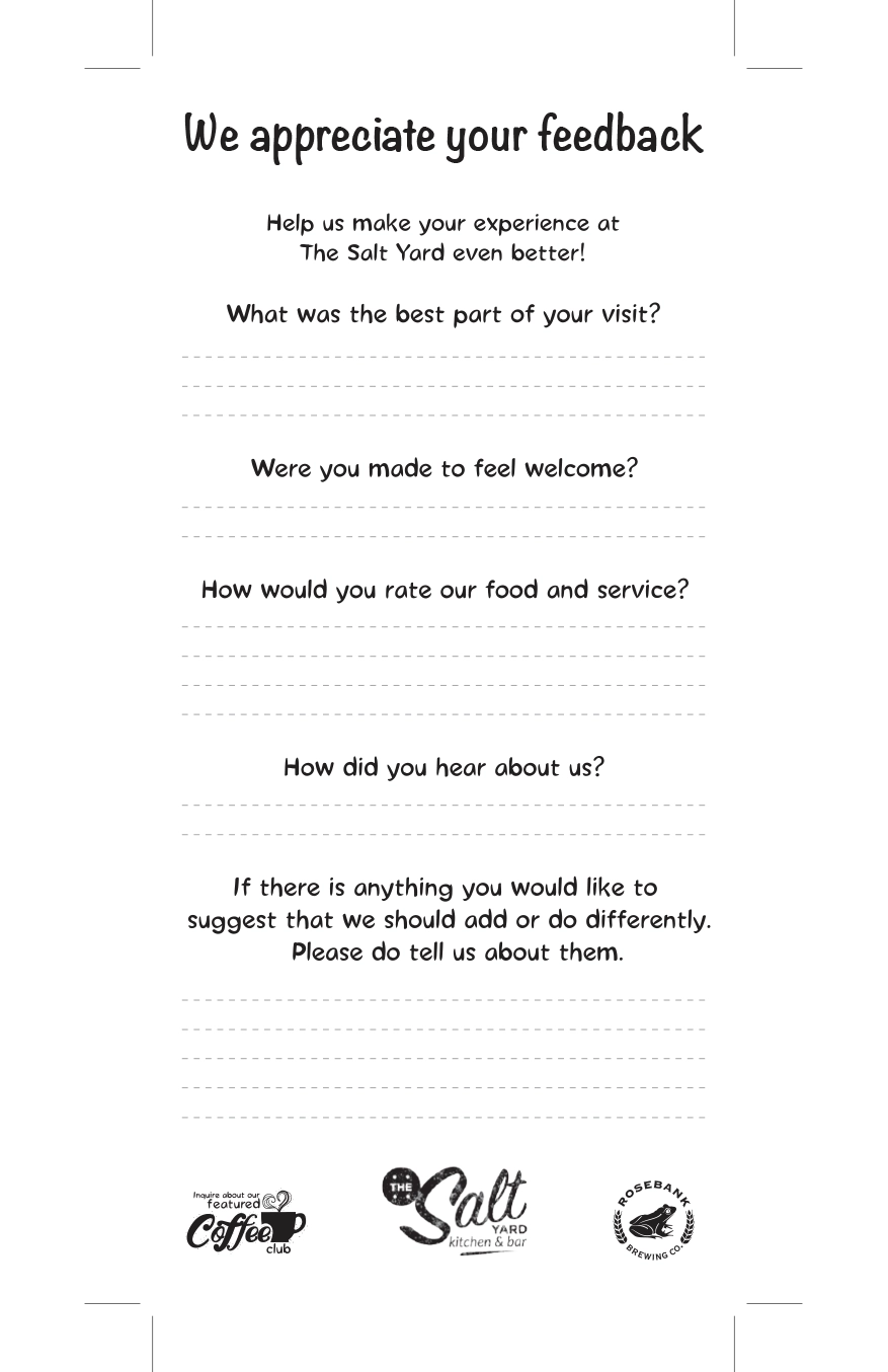 Customer feedback